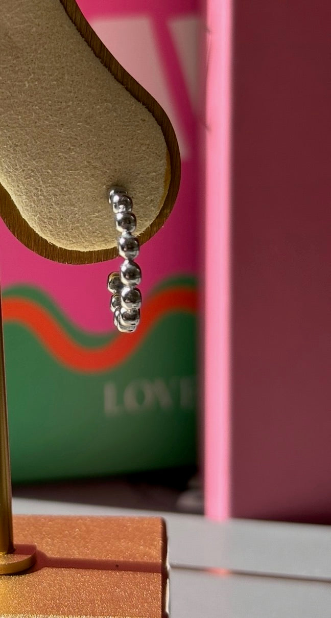 Mono boucle créole REBELLE silver 2JOLY